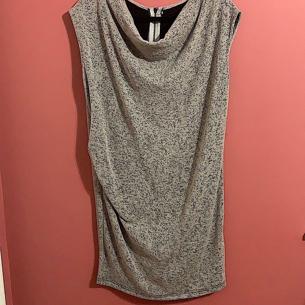 Sleeveless Cowl / Off Shoulder Mini Dress